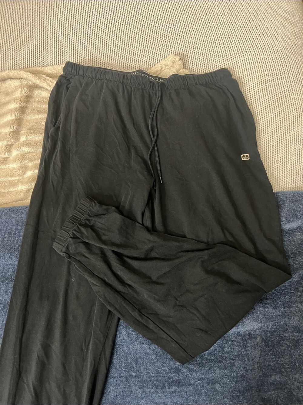 Victoria's Secret Black womans Drawstring Jogger Pants like NEW size medium - Picture 2 of 4